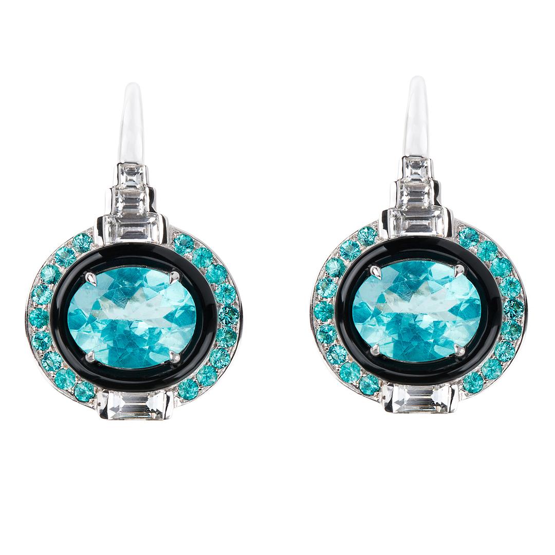 Apatite stud earrings Maria Frantzi The Jewellery Editor