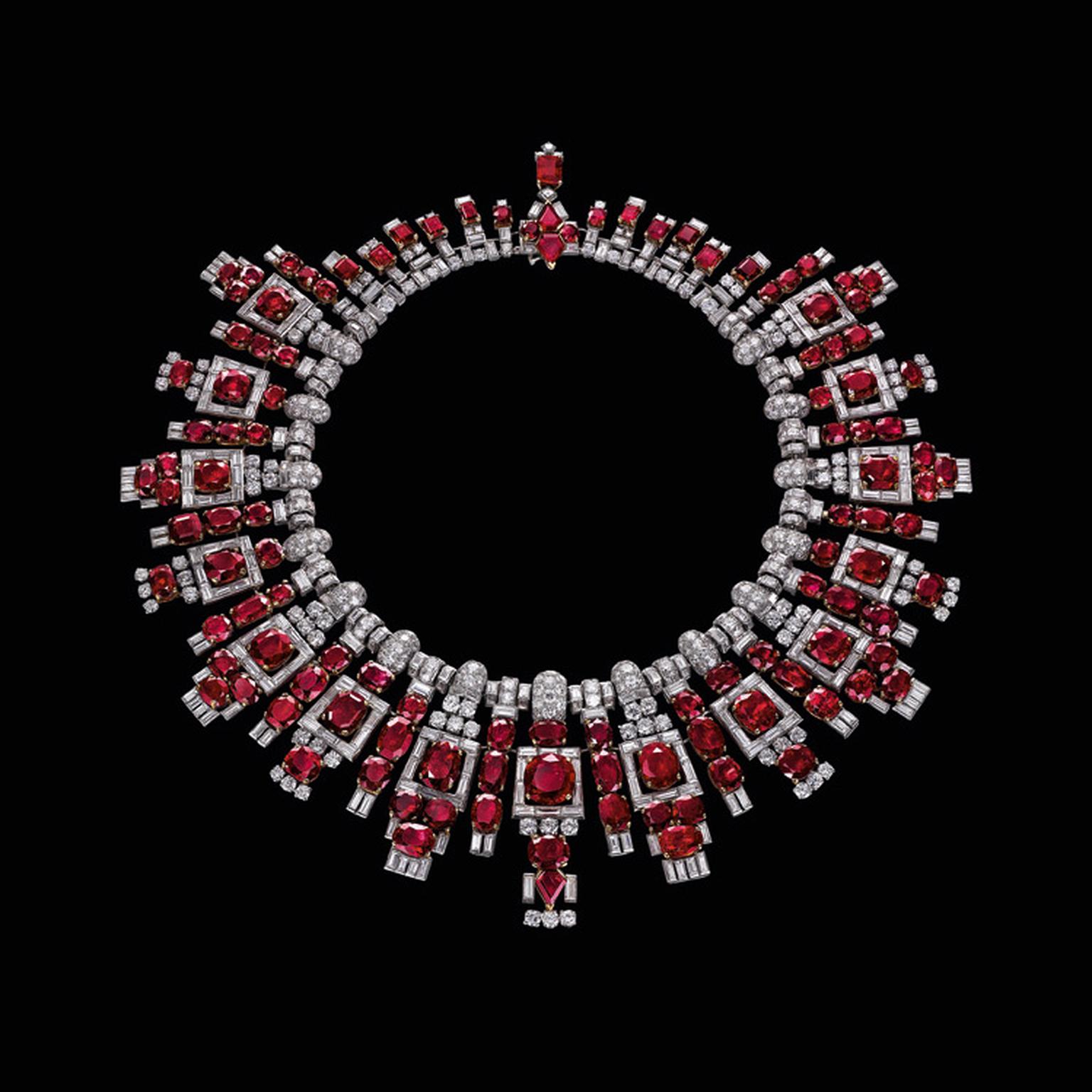 Al Thani Exhibition Ruby necklace by Cartier