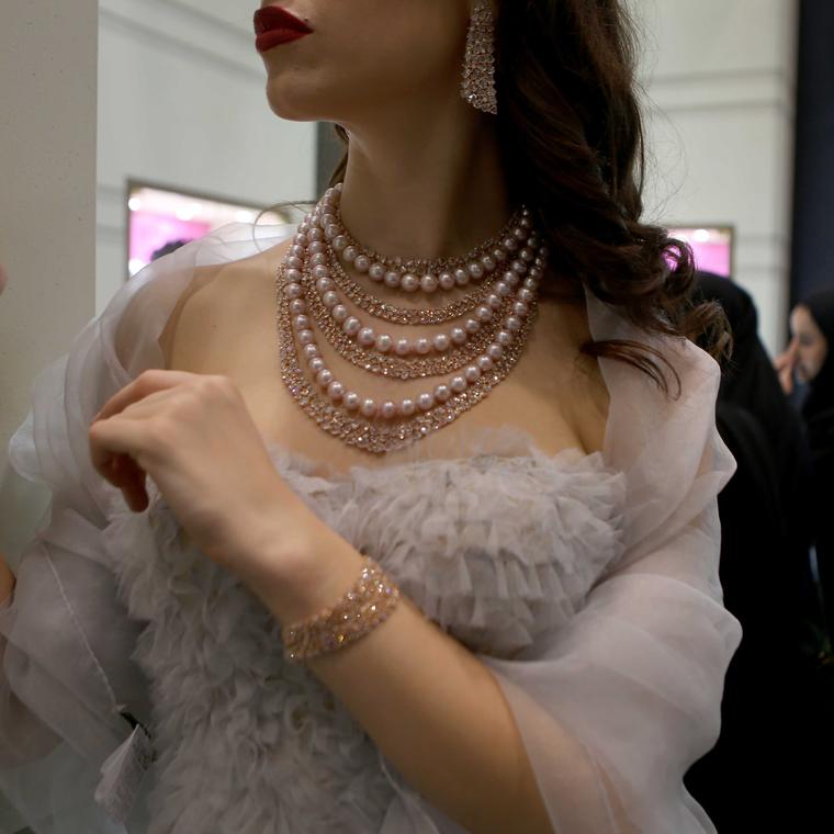 Pearls are a big draw at the Doha Jewellery and Watch Exhibition from brands such as Mikimoto to regional jewellers.