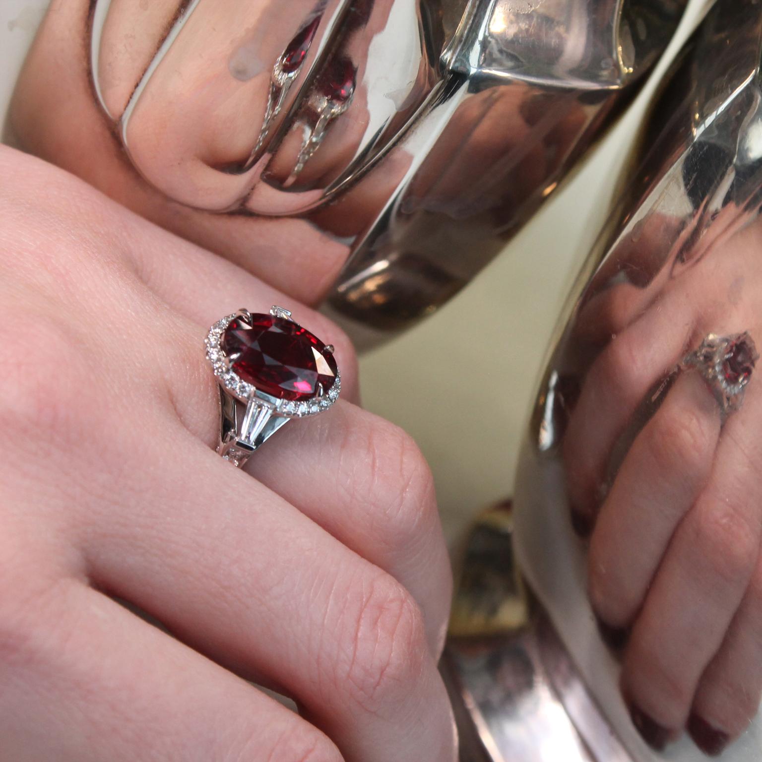 Faberg ruby engagement ring
