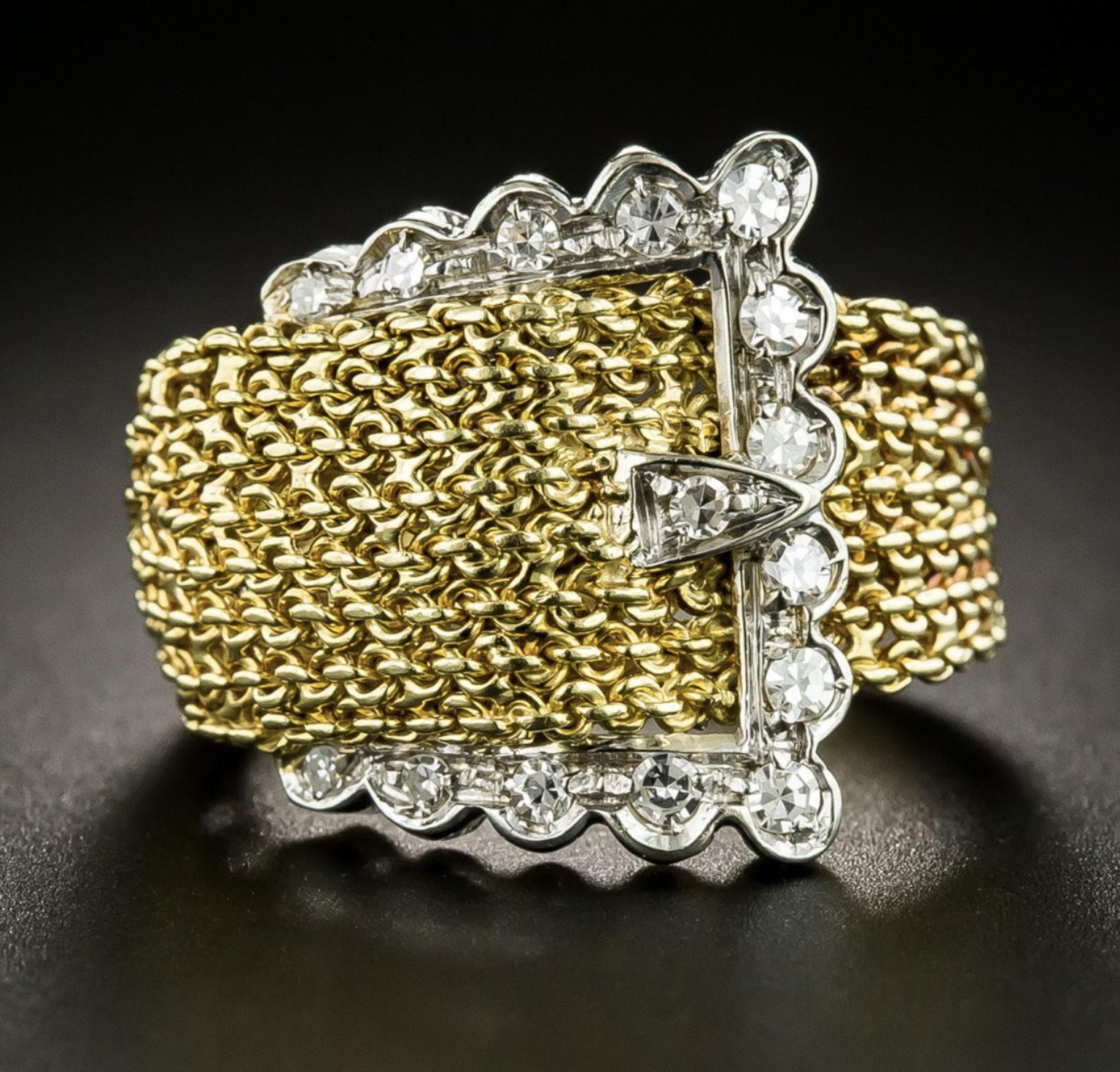 Mid-Century Buckle ring sold by Lang Antiques
