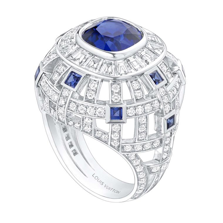 Louis Vuitton Riders of the Knights Le Royaume sapphire and diamond  ring 