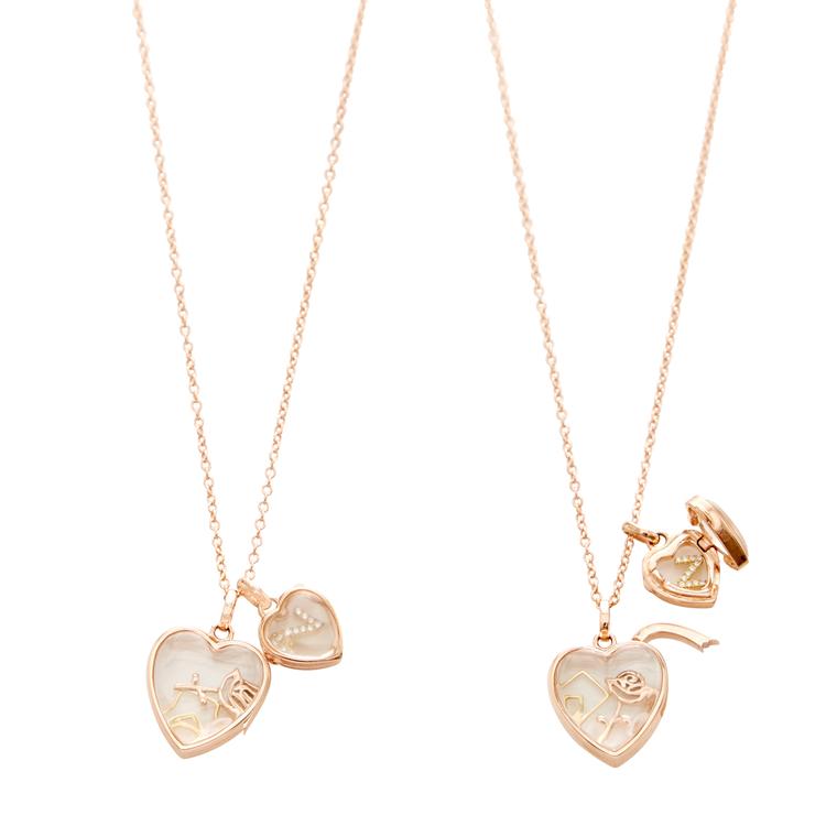 Love double gold locket