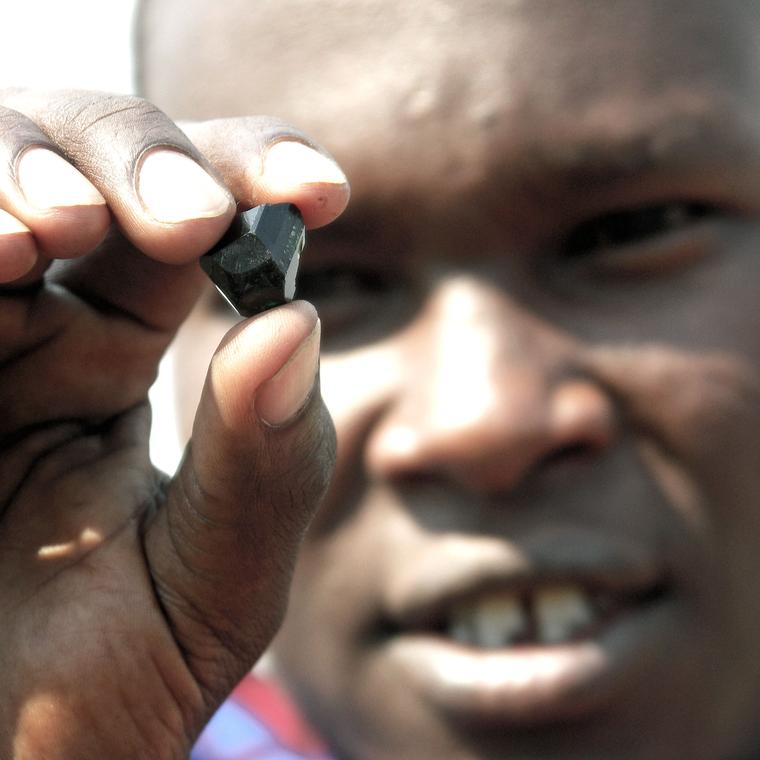 Tanzanian gemstone miner