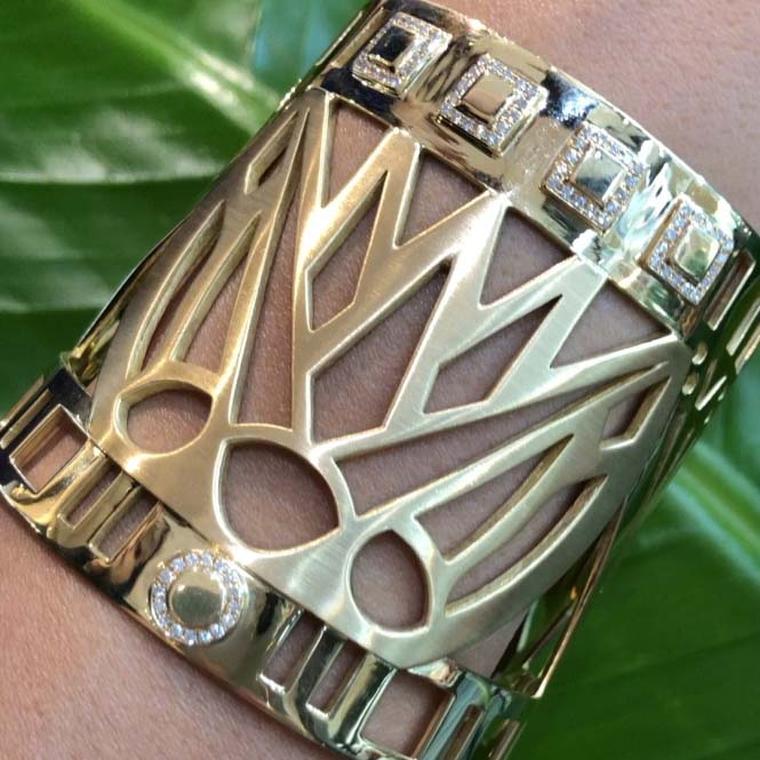 Lotus bangle from Azza Fahmy