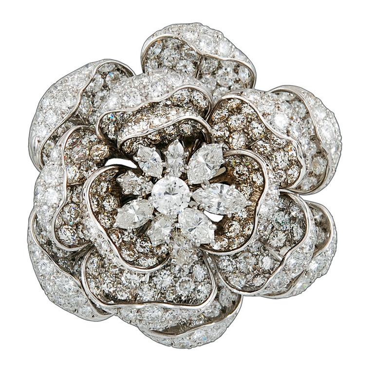 Yafa Harry Winston Rose of England diamond brooch