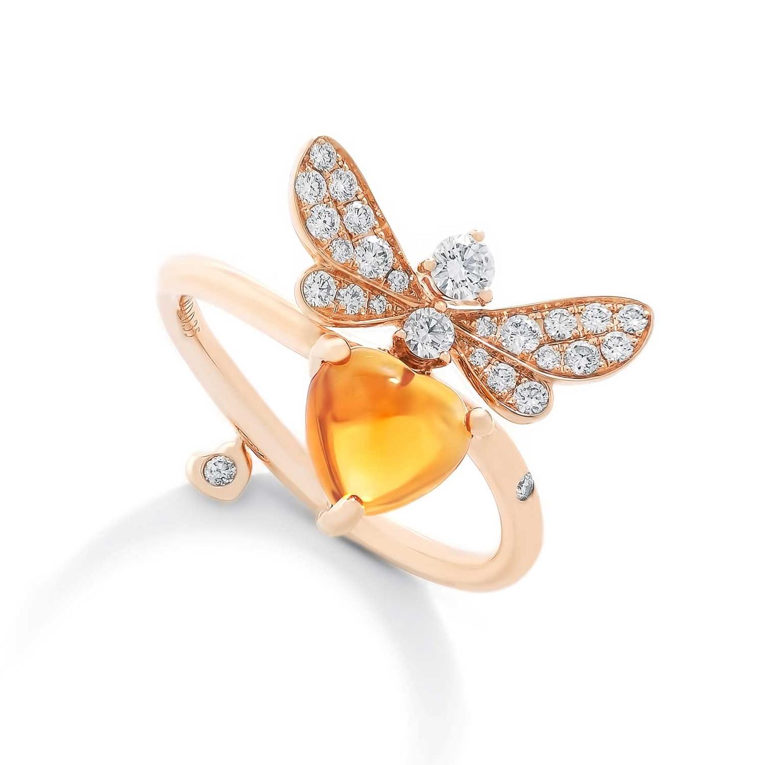 Stenzhorn Bee Mine citrine and diamond ring