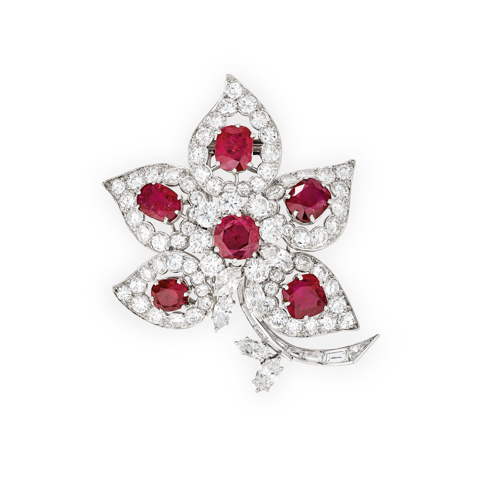 1. La Divina’s Cinq feuilles clip (1967) commissioned from Van Cleef & Arpels 