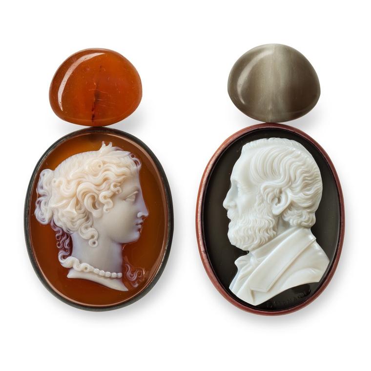 Hemmerle cameo earrings