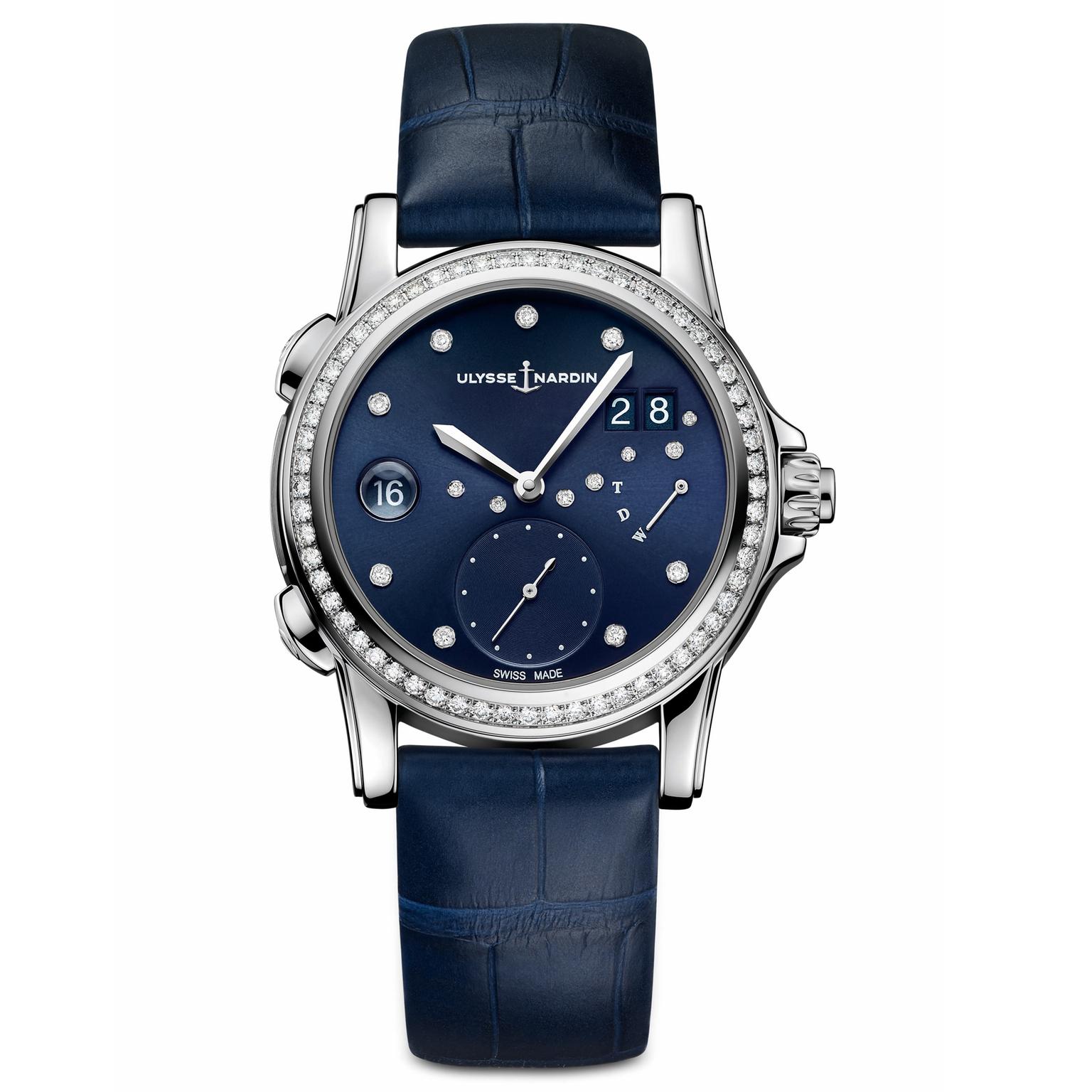 Ulysse Nardin Classic Lady Dual Time watch navy dial