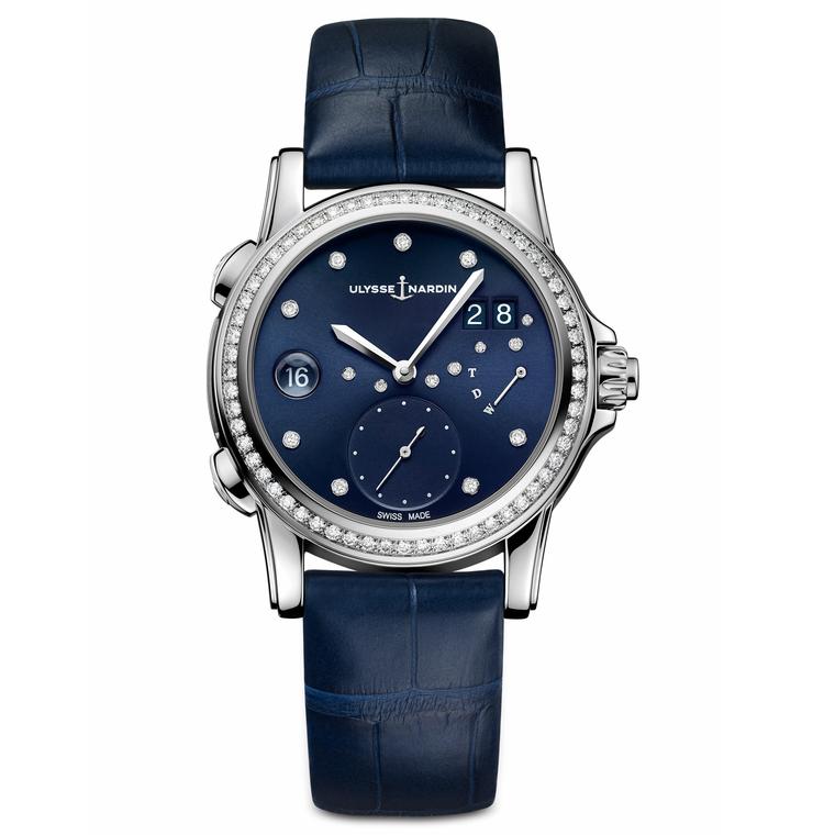 Ulysse Nardin Classic Lady Dual Time watch navy dial