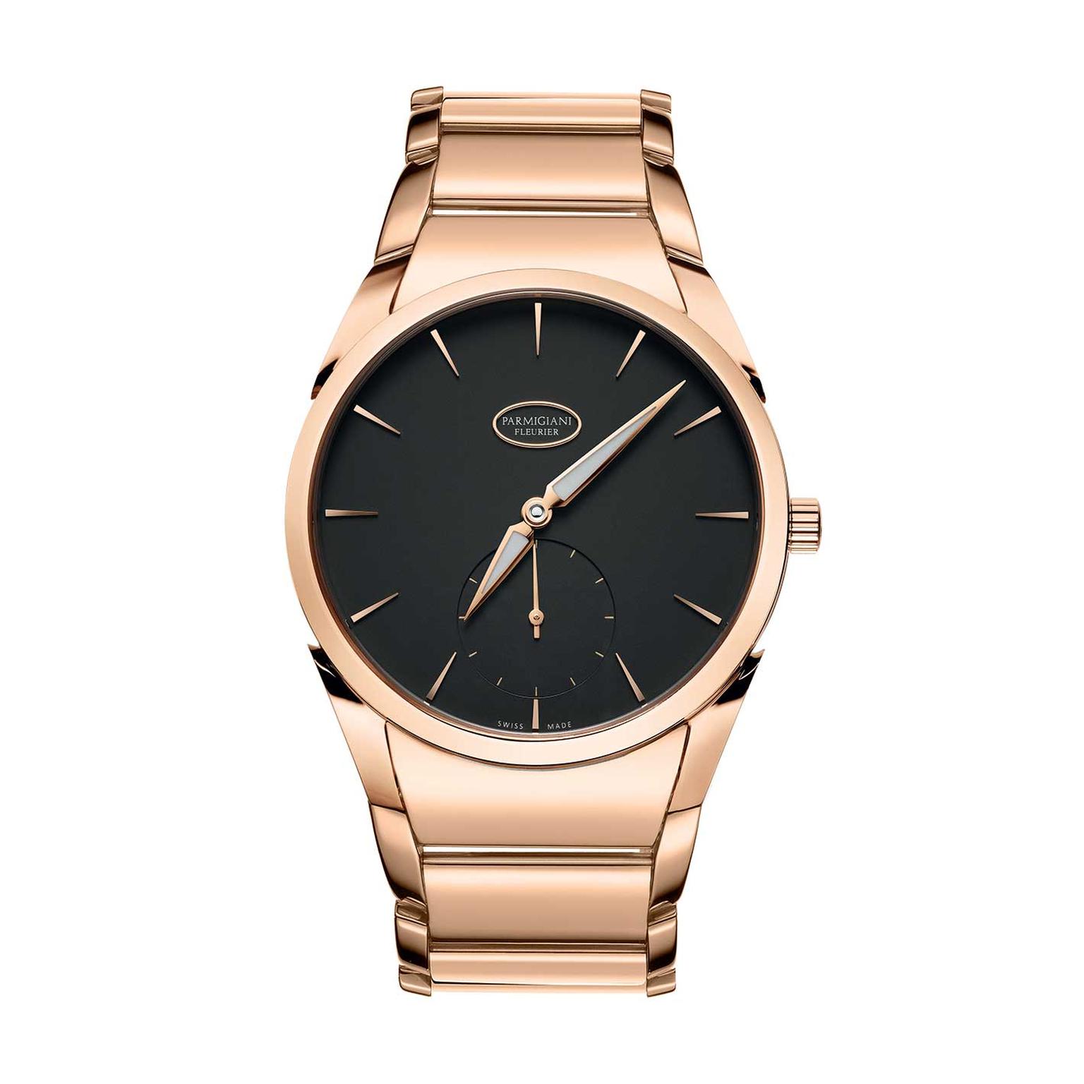 Parmigiani Tonda 1950 watch in rose gold with a graphite dial