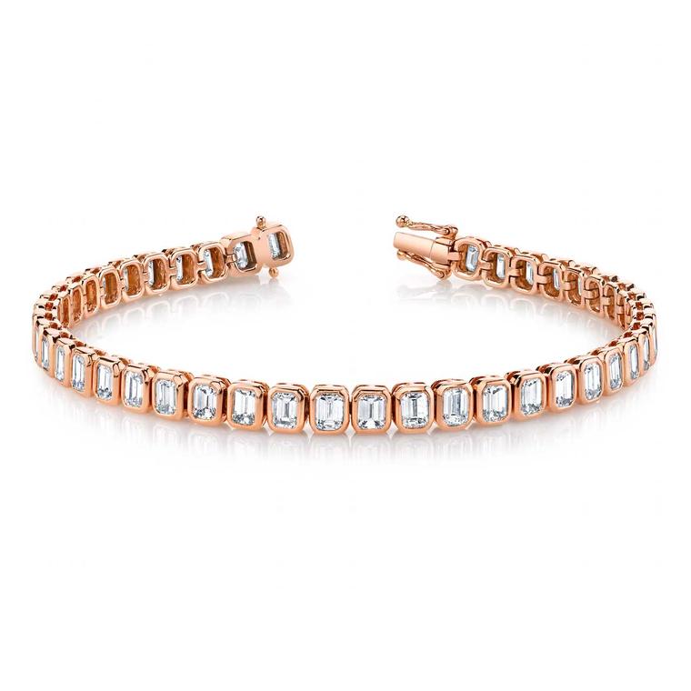 Diamond tennis bracelet in rose gold