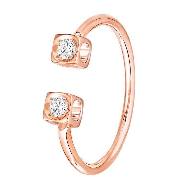 Dinh Van Le Cube Diamant ring rose gold
