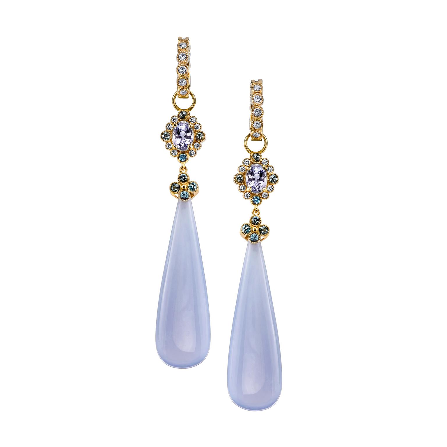 Erica Courtney chalcedony earrings