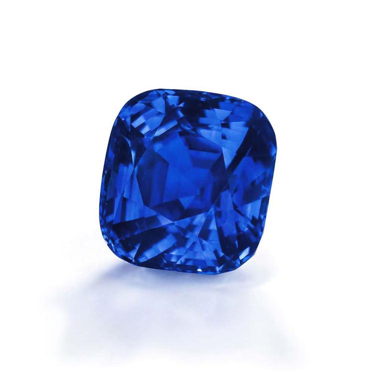 The Blue Belle of Asia, a cushion-shaped Kashmir sapphire, sold for a record-breaking sum of $17,305,996 at Christie's Geneva in November 2014.