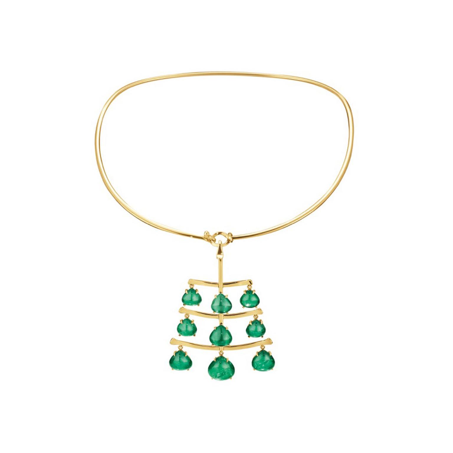 Georg Jensen Gemfields African emerald pendant