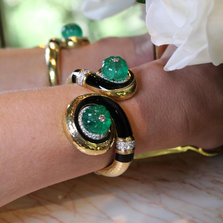 David Webb emerald cuff