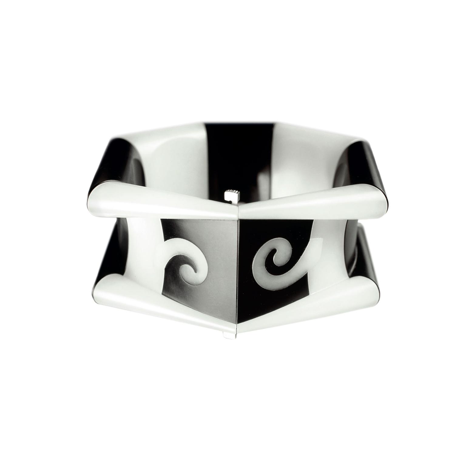 Charlotte De Syllas white and black jade bracelet