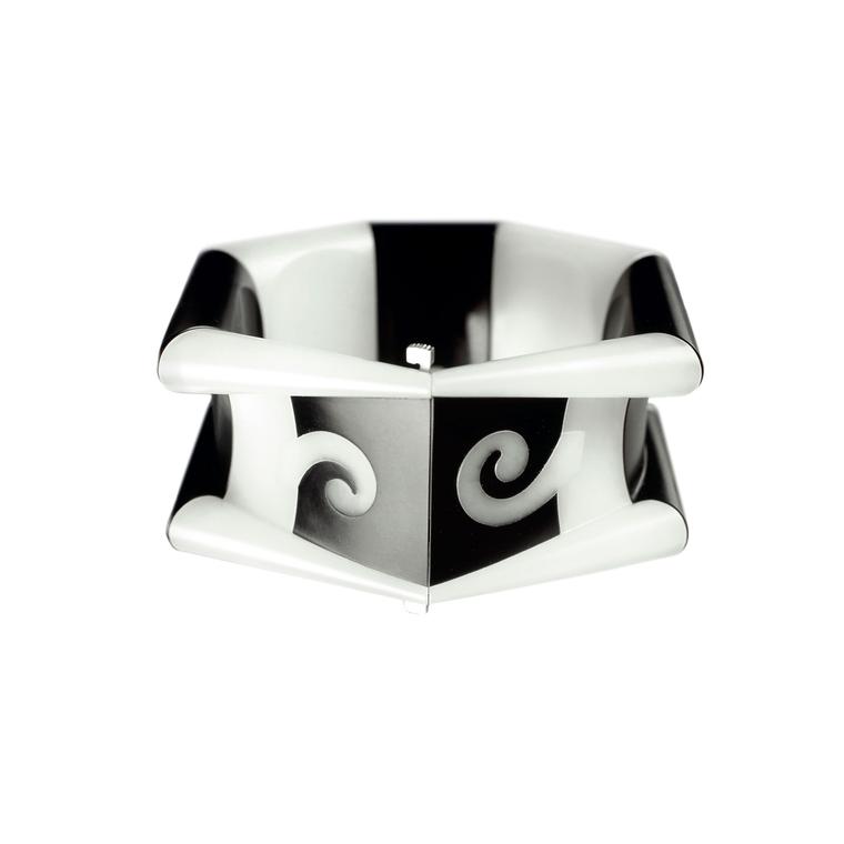 Charlotte De Syllas white and black jade bracelet