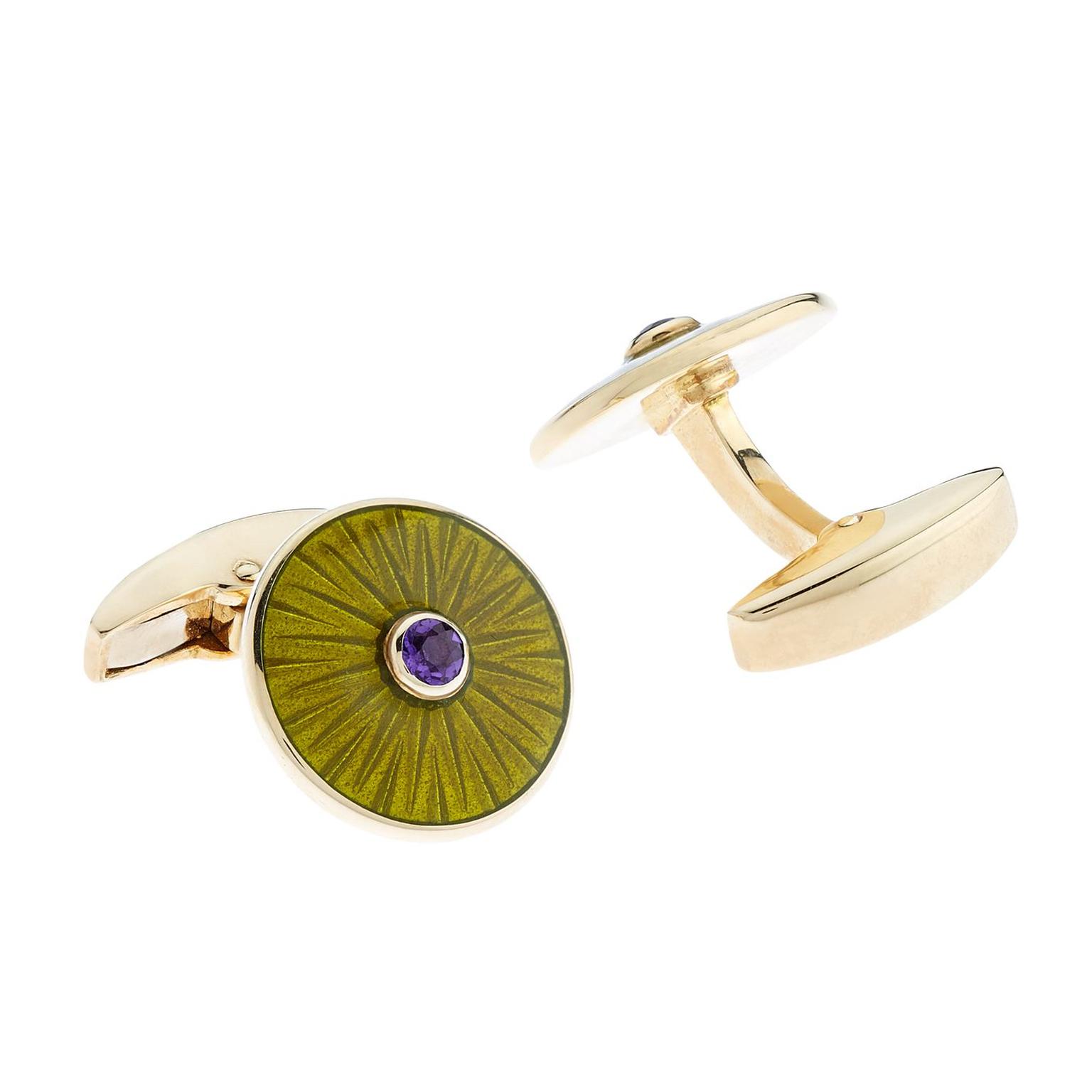 Deakin & Francis amethyst cufflinks