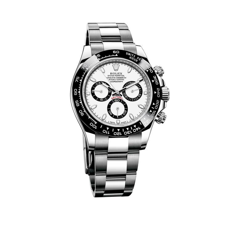 Rolex Cosmograph Daytona watch in stainless steel with a ceramic bezel
