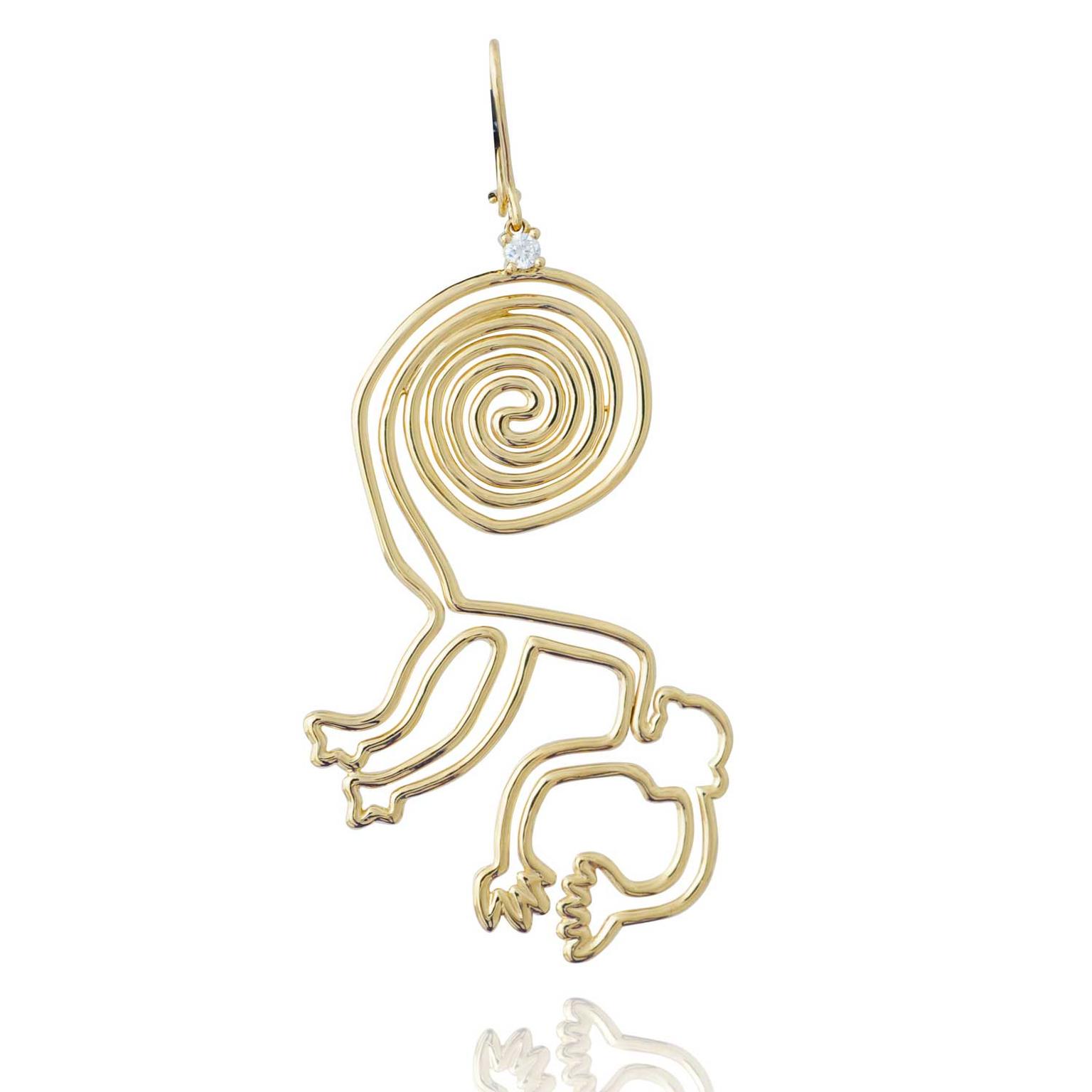 Lydia Courteille Nazca monkey earring