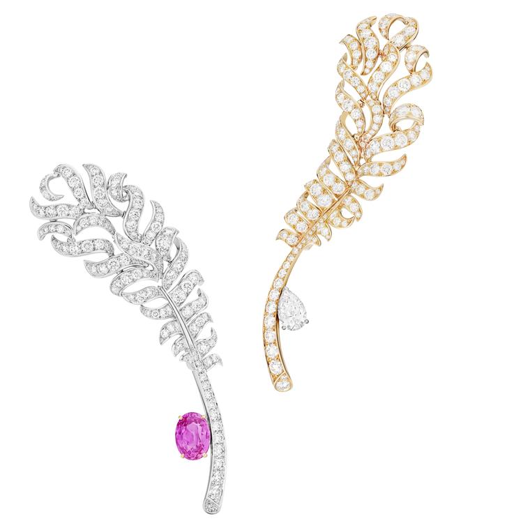6 - Plume Libre de Chanel pair of brooches