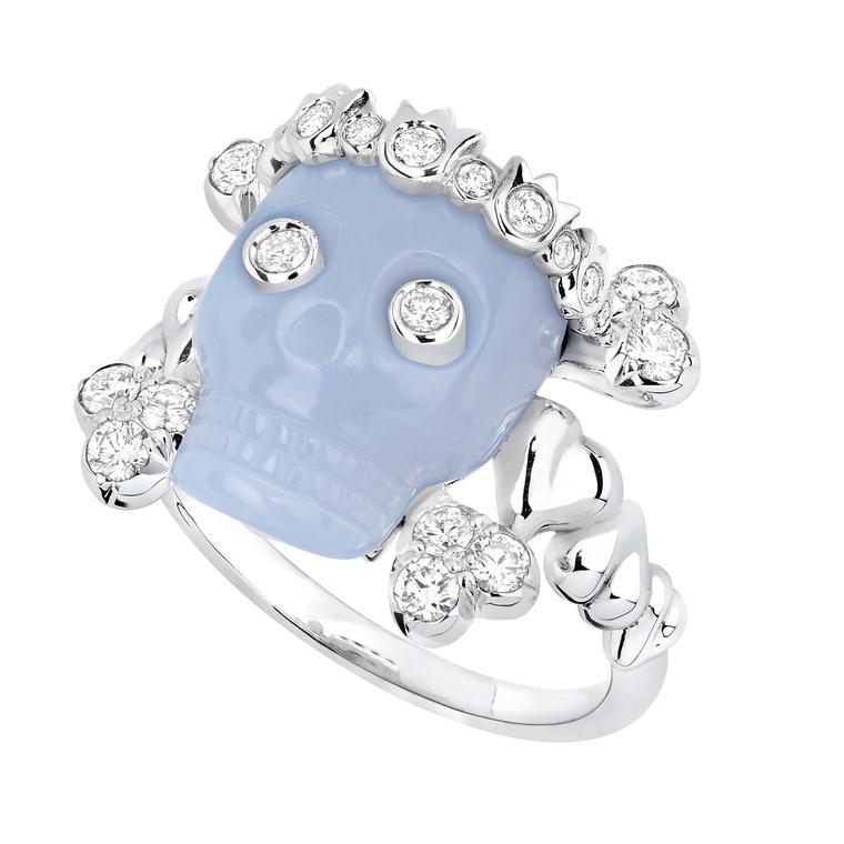 Dior tete de mort chalcedony ring Price £8100