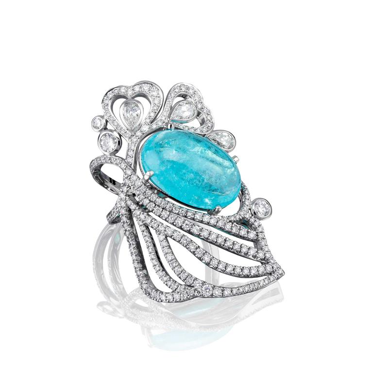 Boodles Atlantic Blue Paraíba tourmaline and diamond ring