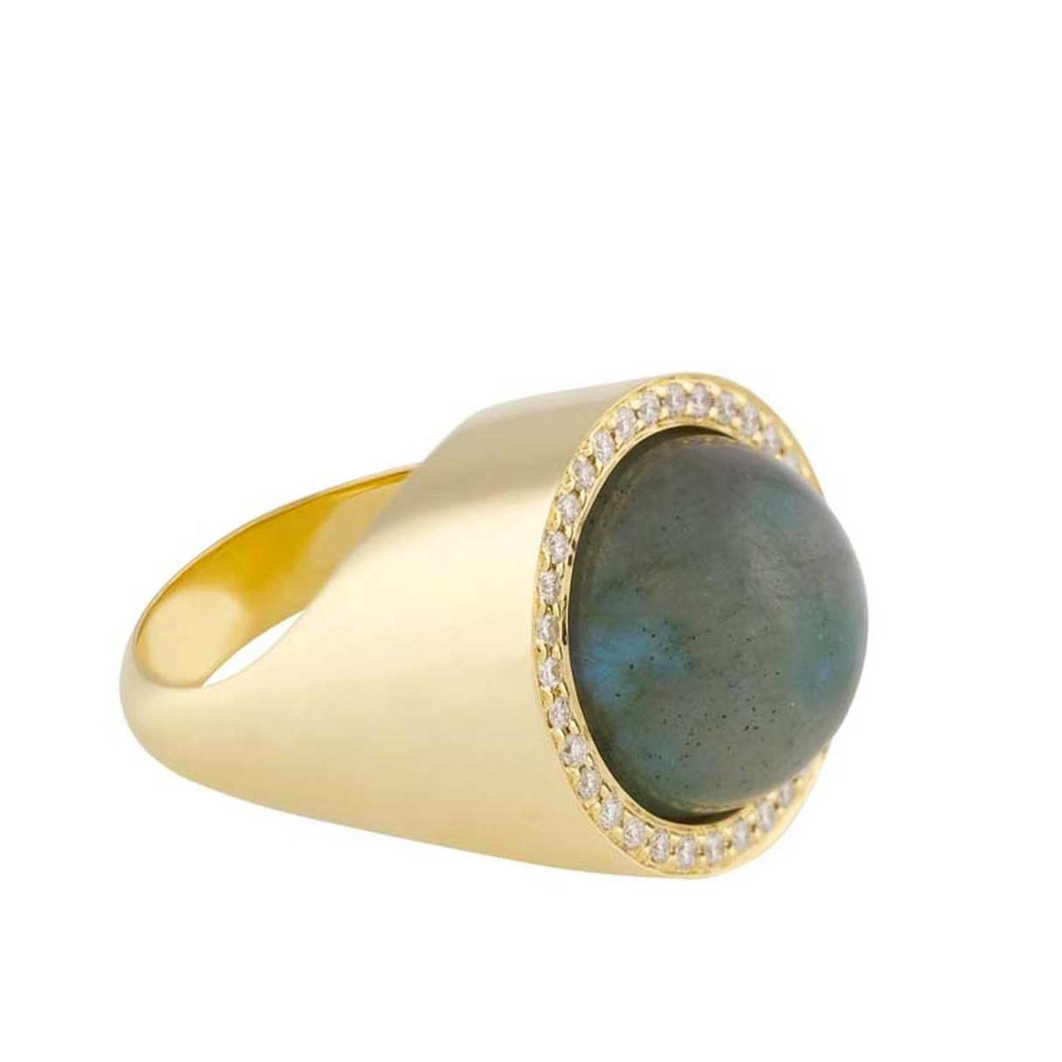 Noor Fares Aurora labradorite ring