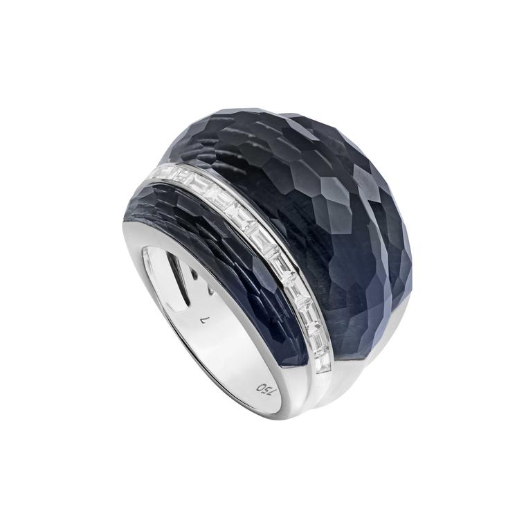 Stephen Webster CH2 cocktail ring falcons eye and diamonds