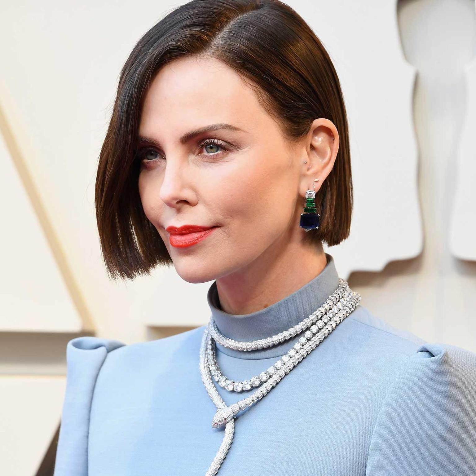 Charlize Theron Bulgari jewels Oscars 2019 Getty Images