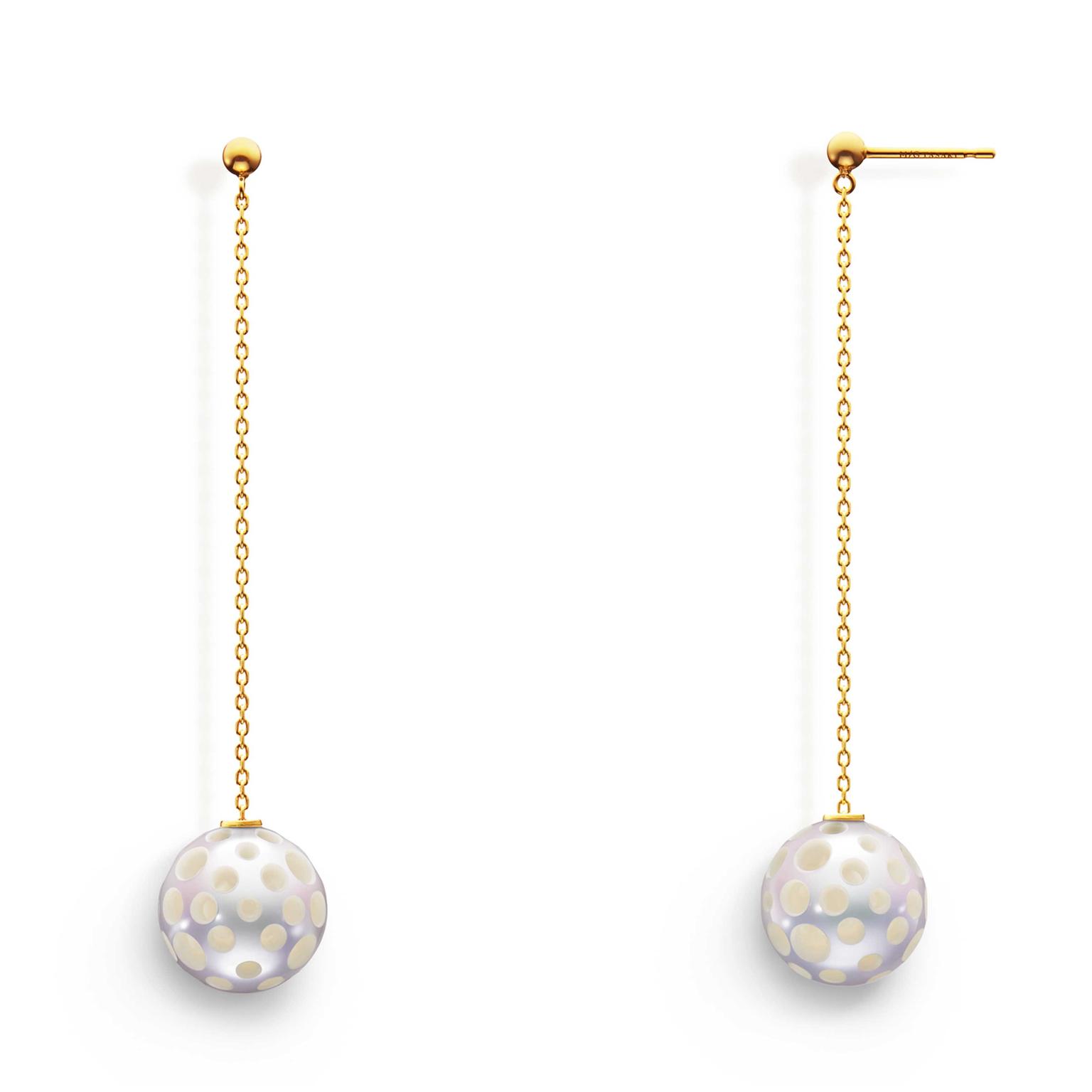 MG Tasaki Drilled pearl earrings