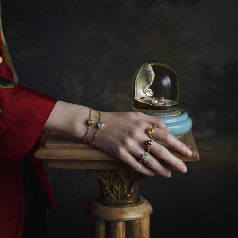 Gucci Le Marche des Merveilles jewels in portrait rings and bracelet cloche Julia Hetta photography