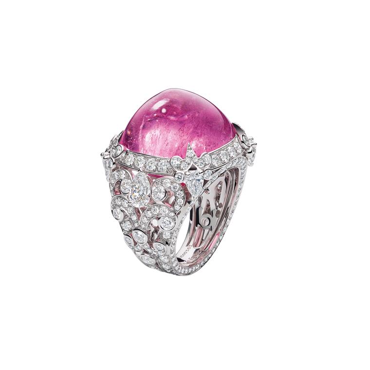 Giampiero Bodino Passamaneria pink tourmaline ring
