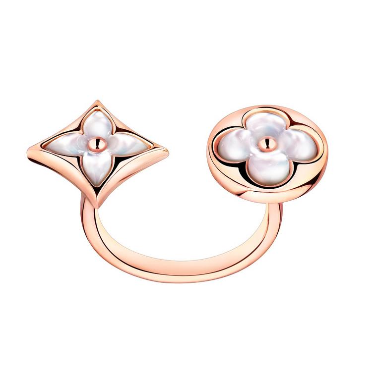 Louis Vuitton Color Blossom BB mother of pearl between finger ring 