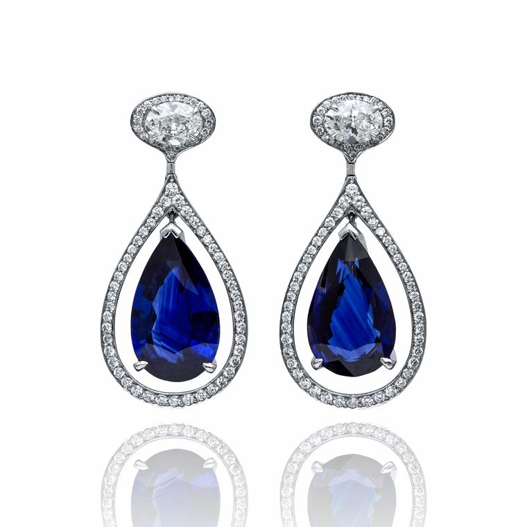 Boodles platinum and diamond earrings