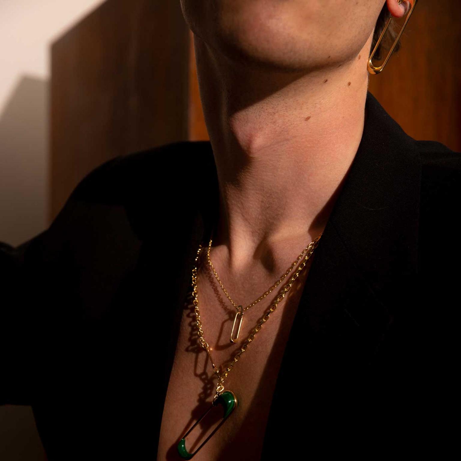 Hannah Martin New Act of Rebellion unisex jewels on man