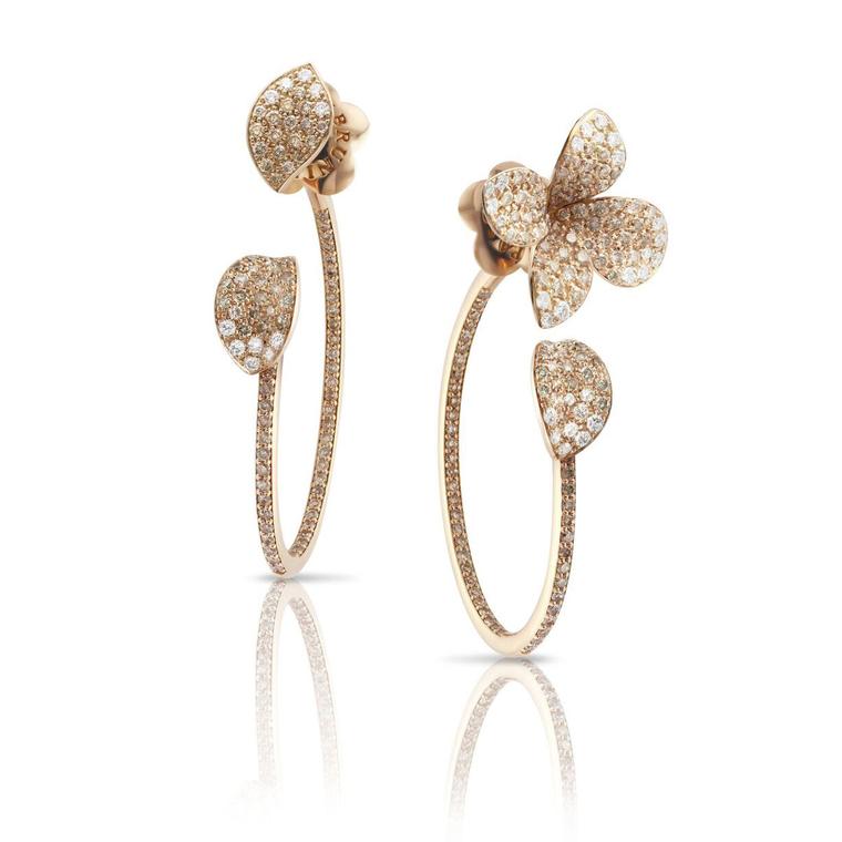 Petit Garden diamond earrings in rose gold