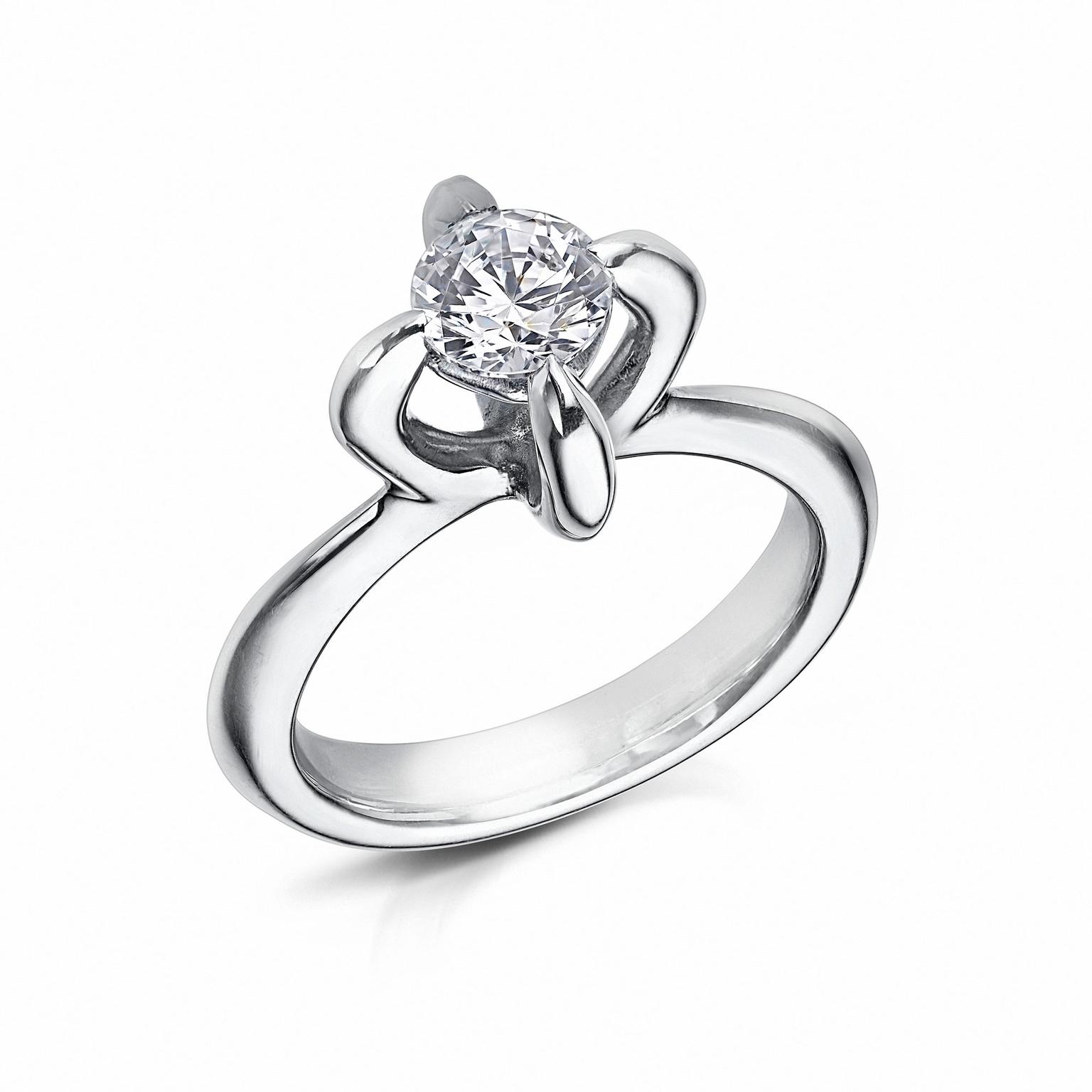 Arctic Circle Diamonds four-claw diamond ring