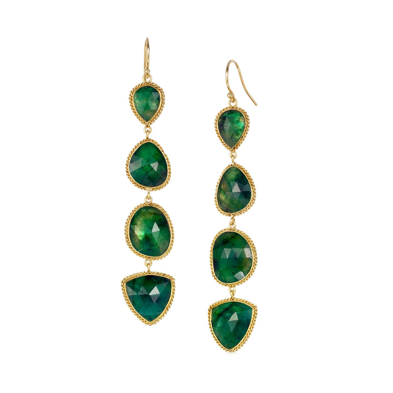 Sara Freedenfeld Amali emerald earrings
