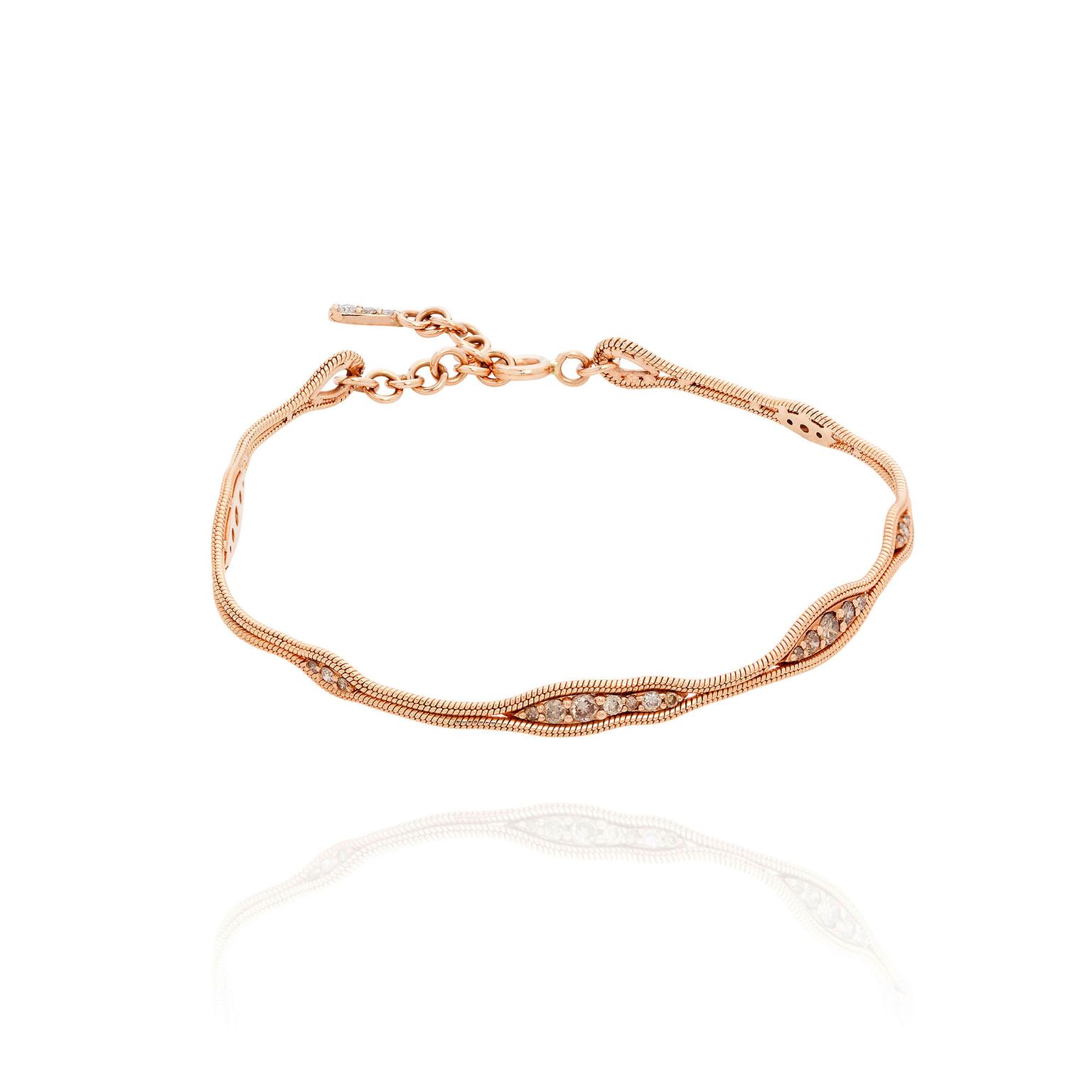 Fernando Jorge Fluid rose gold diamond bracelet