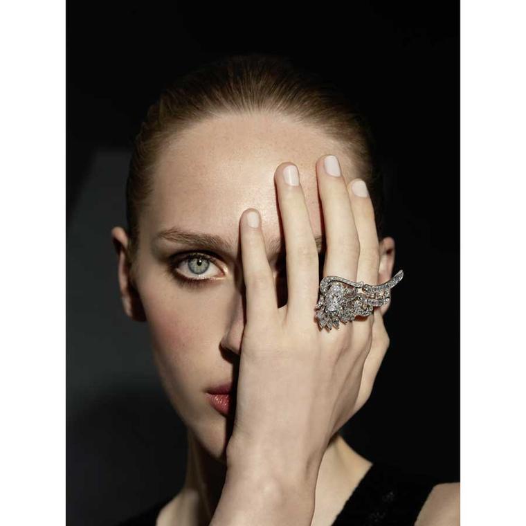 Chanel Five Stars ring on model
