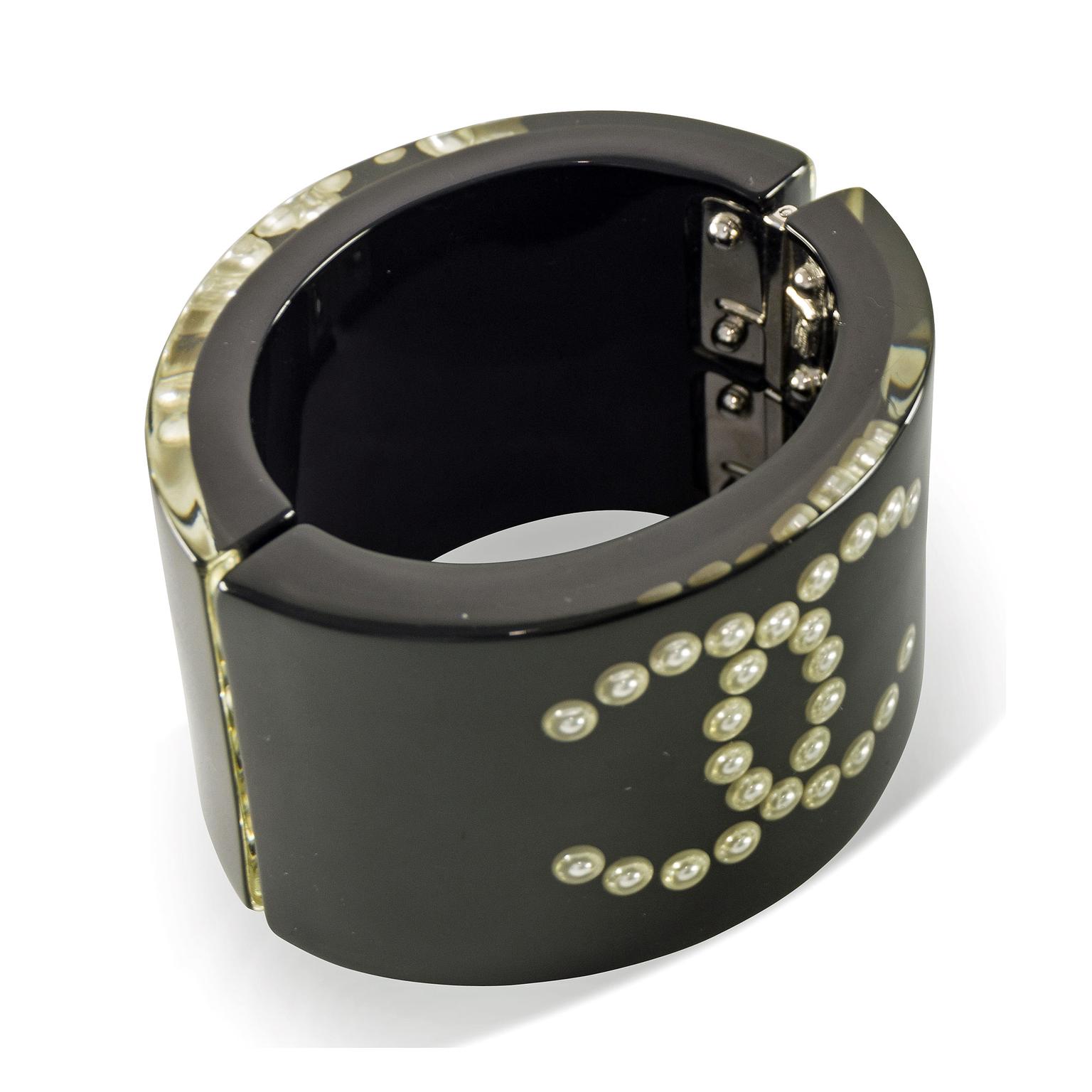 Chanel resin top cuff bracelet