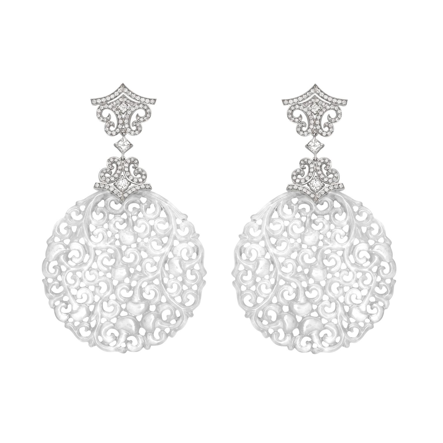 White jade earrings sale