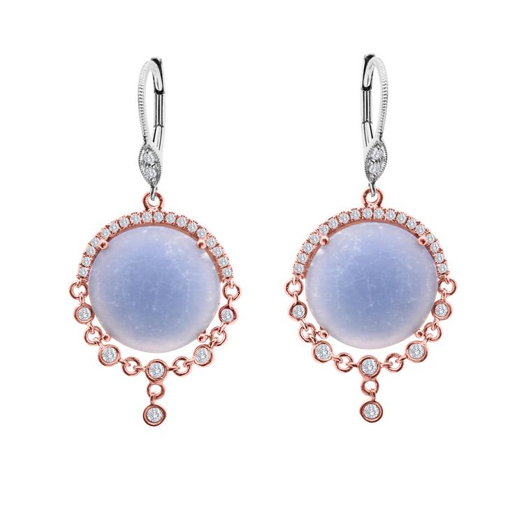 Meira T blue chalcedony and diamond earrings