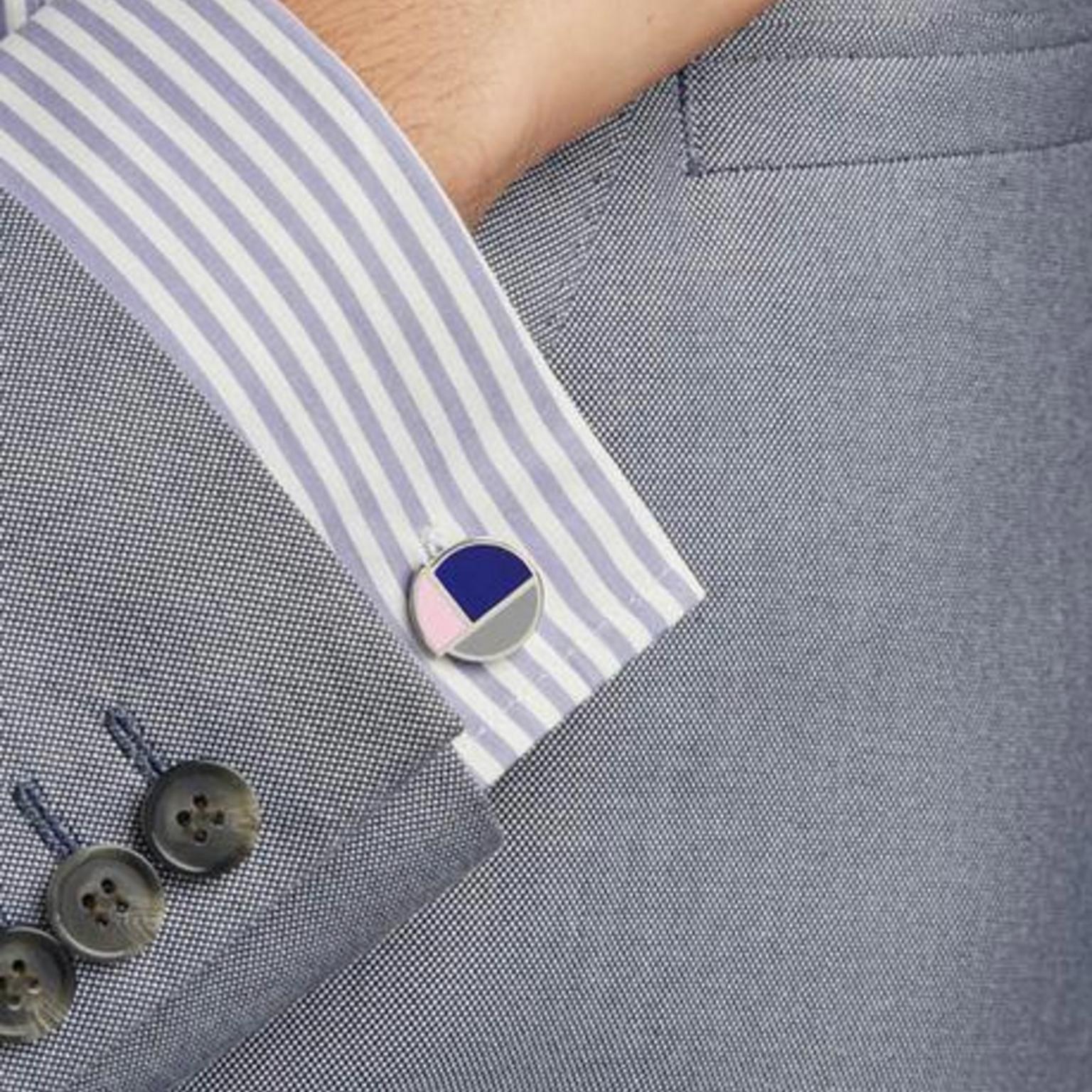 NC Rocks Oceana Cufflinks on a cuff