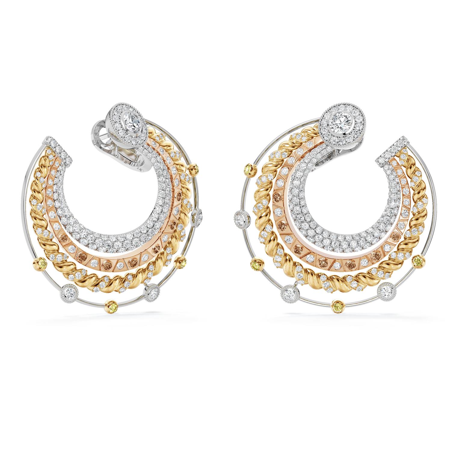 Prelude hoop earrings by De Beers