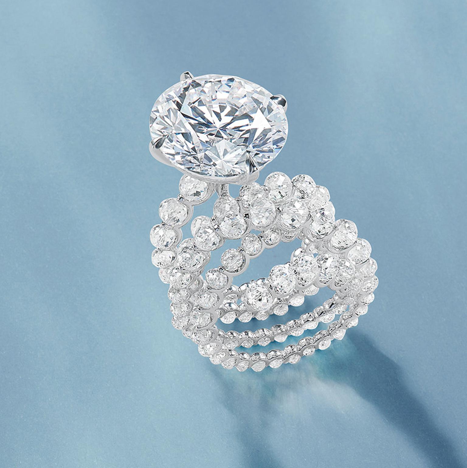 Lot 648 Fountain of Diamonds ring by Feng J
